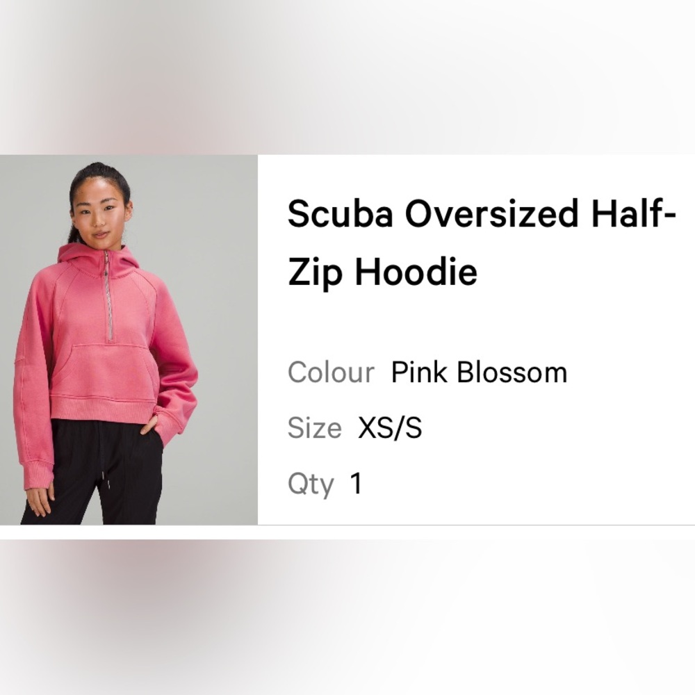 lululemon Pink Blossom Zip Hoodie